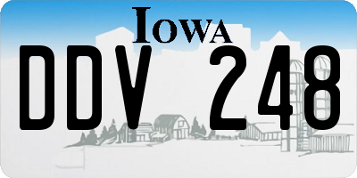 IA license plate DDV248
