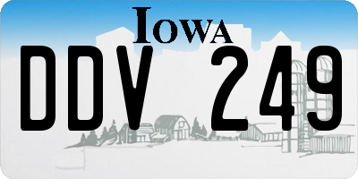 IA license plate DDV249
