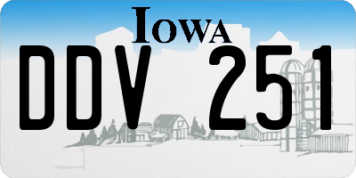 IA license plate DDV251