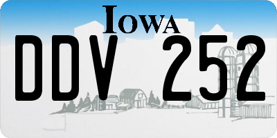 IA license plate DDV252