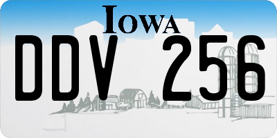 IA license plate DDV256