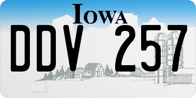 IA license plate DDV257