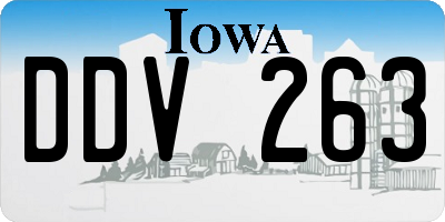 IA license plate DDV263