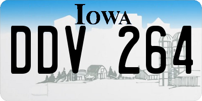 IA license plate DDV264