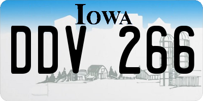 IA license plate DDV266