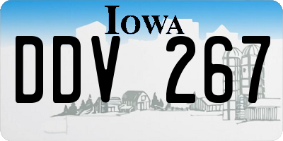 IA license plate DDV267