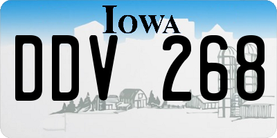 IA license plate DDV268