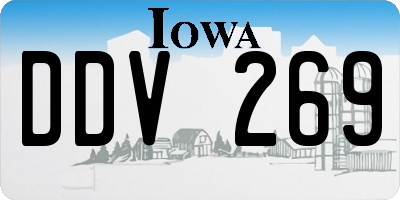IA license plate DDV269