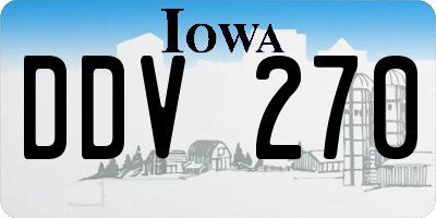 IA license plate DDV270