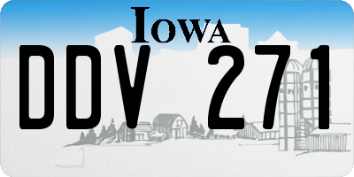 IA license plate DDV271