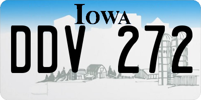 IA license plate DDV272