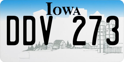IA license plate DDV273