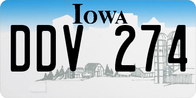 IA license plate DDV274