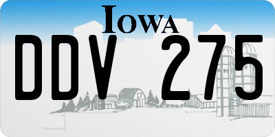 IA license plate DDV275