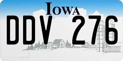 IA license plate DDV276