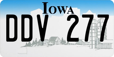 IA license plate DDV277