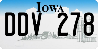 IA license plate DDV278