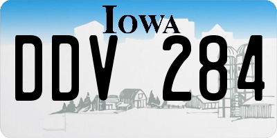 IA license plate DDV284