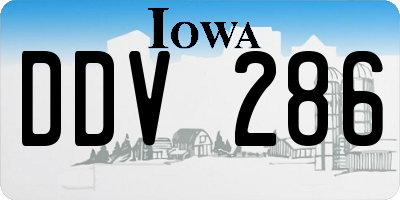 IA license plate DDV286