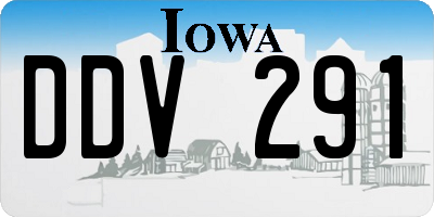 IA license plate DDV291