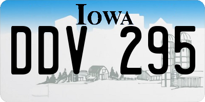 IA license plate DDV295