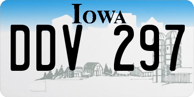 IA license plate DDV297