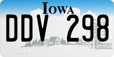 IA license plate DDV298
