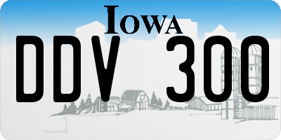 IA license plate DDV300