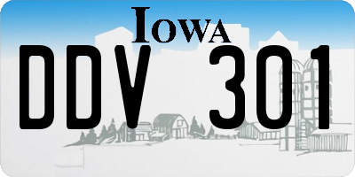 IA license plate DDV301