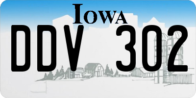 IA license plate DDV302