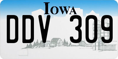 IA license plate DDV309