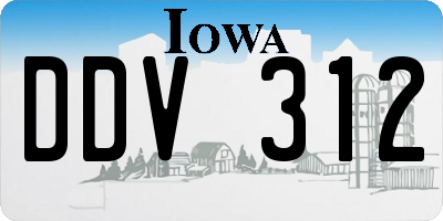 IA license plate DDV312