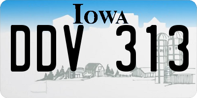 IA license plate DDV313