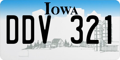 IA license plate DDV321