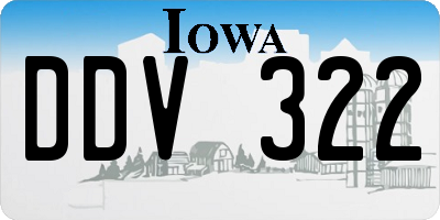 IA license plate DDV322