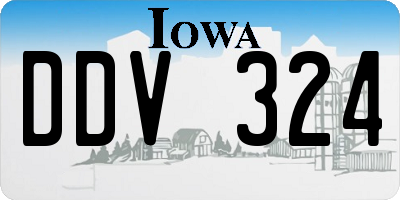 IA license plate DDV324