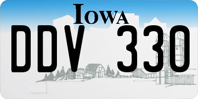 IA license plate DDV330
