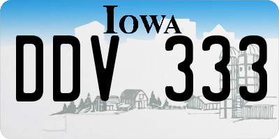 IA license plate DDV333