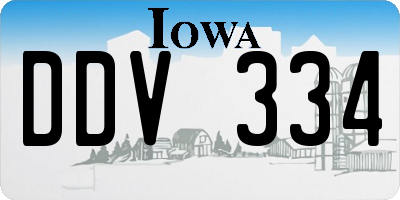 IA license plate DDV334