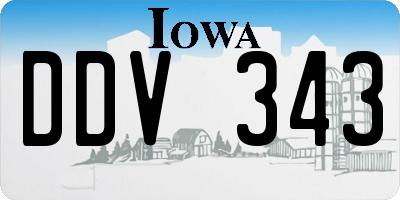 IA license plate DDV343