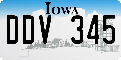 IA license plate DDV345