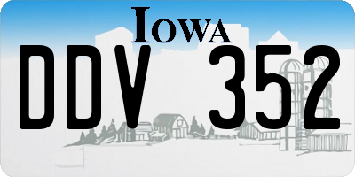 IA license plate DDV352
