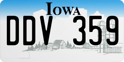 IA license plate DDV359