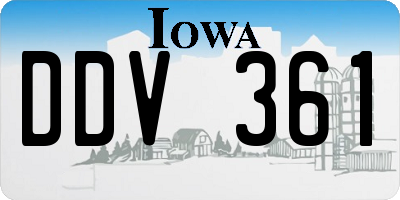 IA license plate DDV361