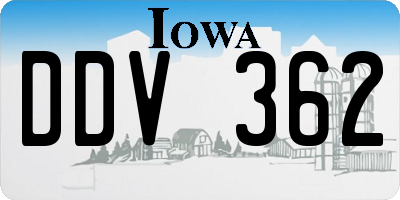 IA license plate DDV362