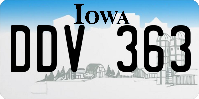 IA license plate DDV363