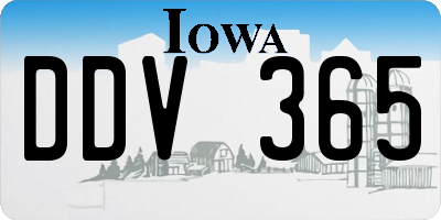IA license plate DDV365