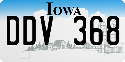 IA license plate DDV368