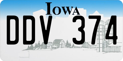 IA license plate DDV374