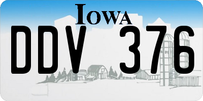 IA license plate DDV376